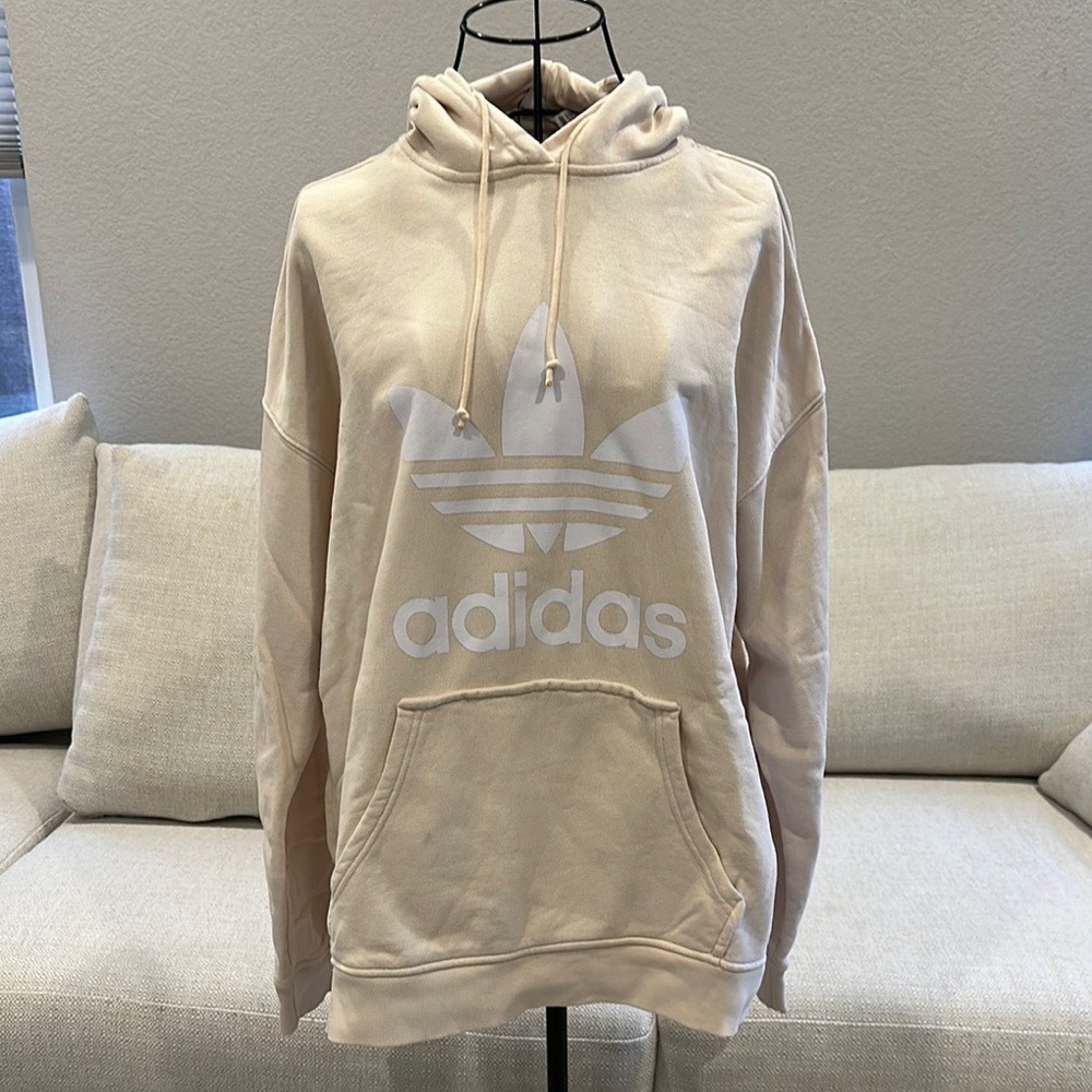 Adidas Cream Hoodie for Men
